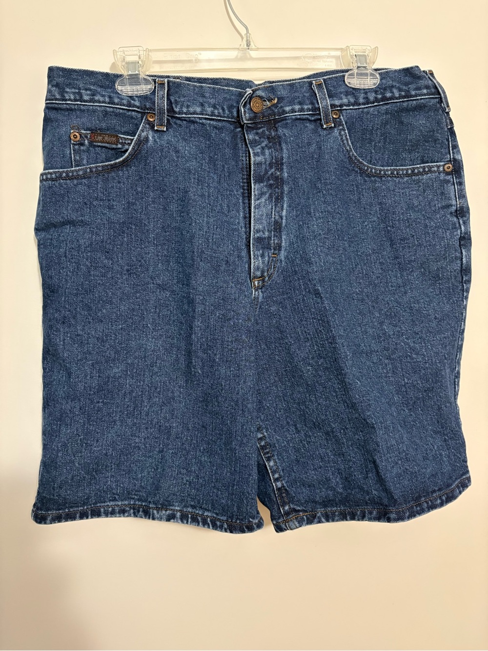 90s Lee Men's Medium Wash Denim Shorts Size 38 Regular Fit Jorts Skater Y2K VTG
